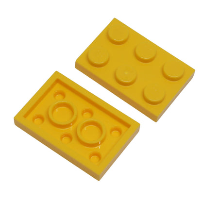 LEGO plate 2x3 flat building piece 3021 yellow