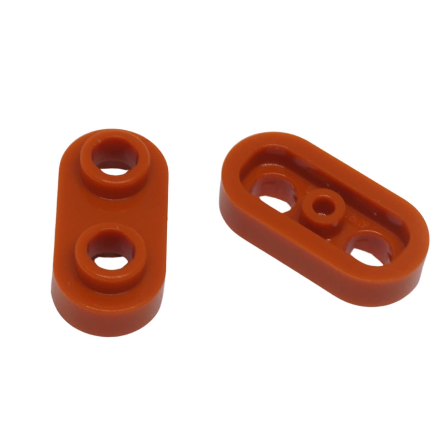 LEGO modified plate 1x2 rounded with open studs part 35480 dark orange
