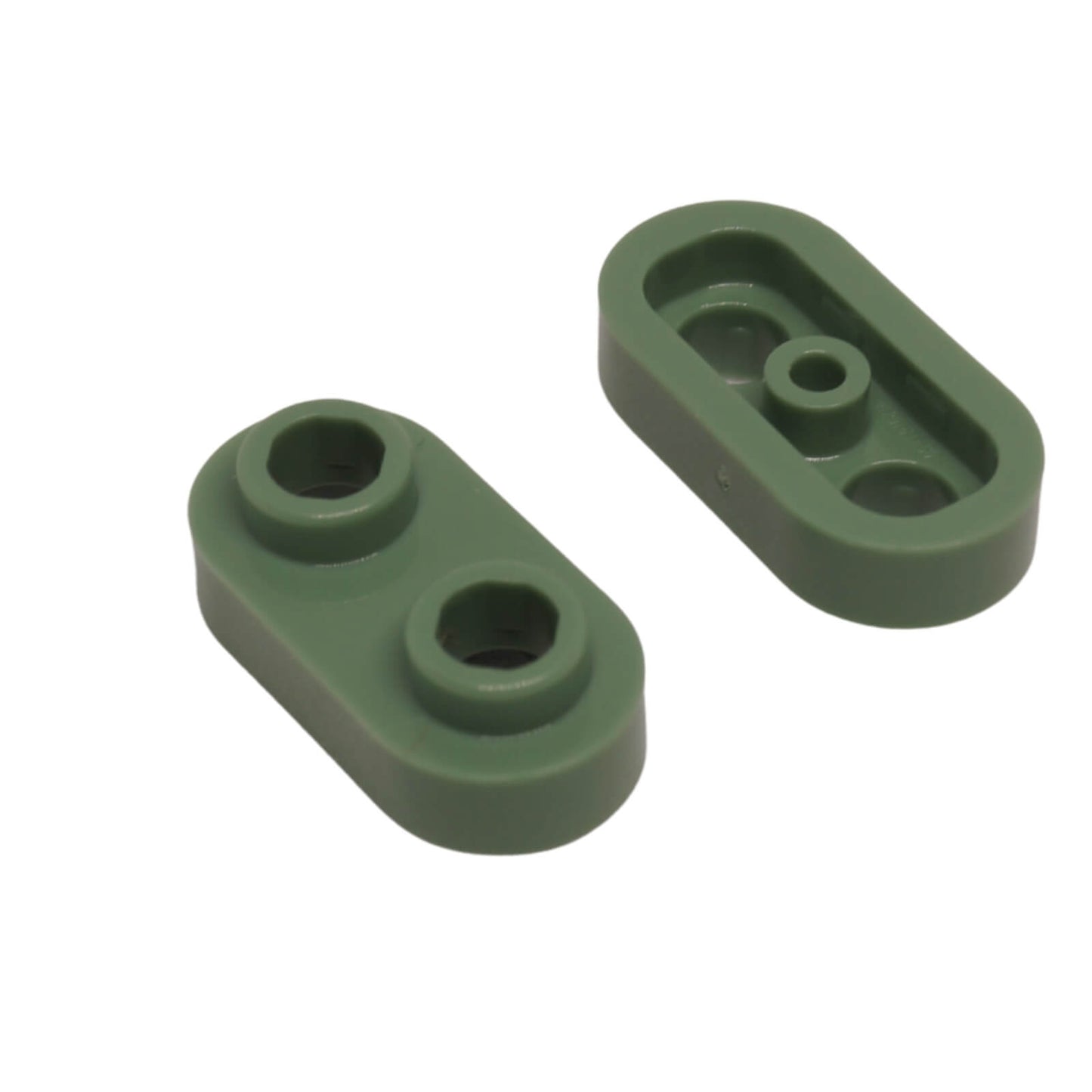 LEGO modified plate 1x2 rounded with open studs part 35480 sand green