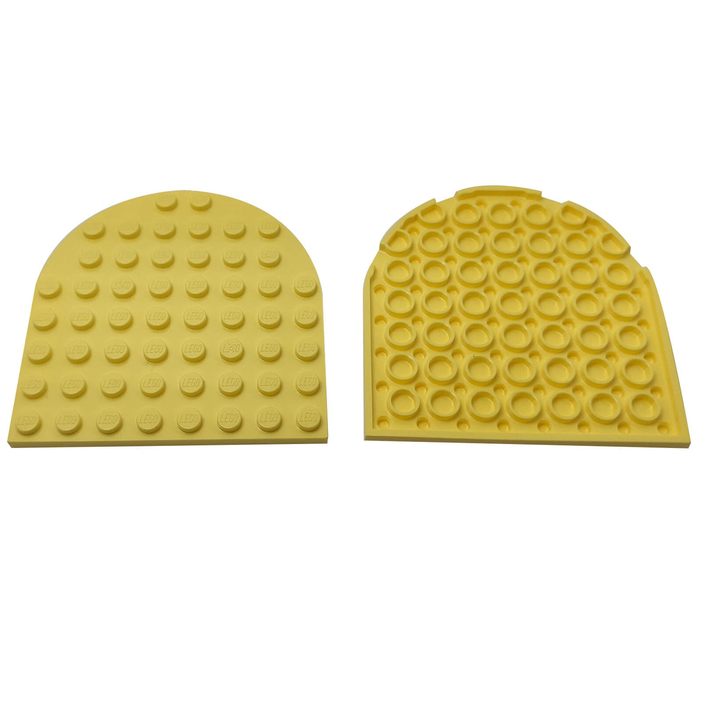 LEGO round plate 8x8 rounded end part 41948 bright light yellow