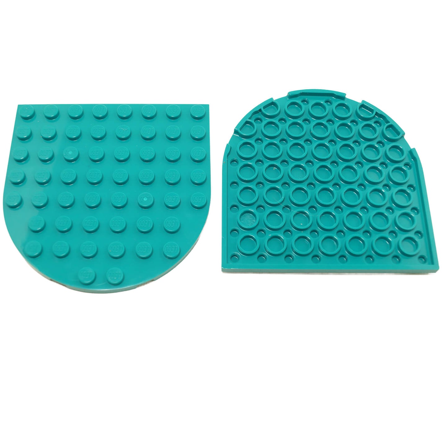 LEGO round plate 8x8 rounded end part 41948 dark turquoise