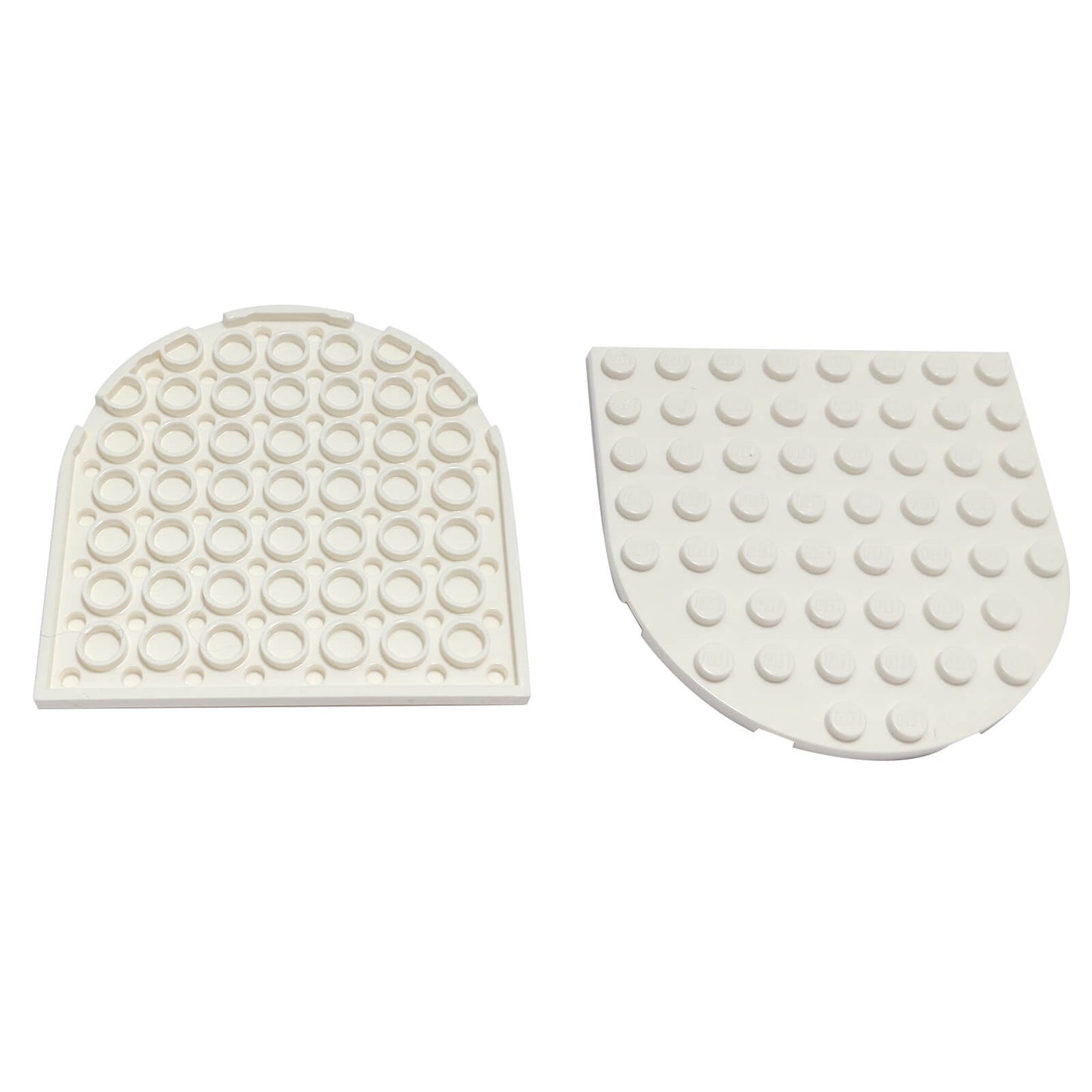 LEGO round plate 8x8 rounded end part 41948 white