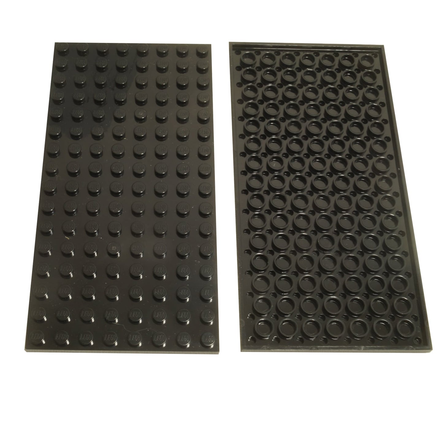LEGO® levy 8 x 16 suuri pohjaosa, leveä litteä elementti perustuksiin ja suuriin rakennelmiin, musta väri
