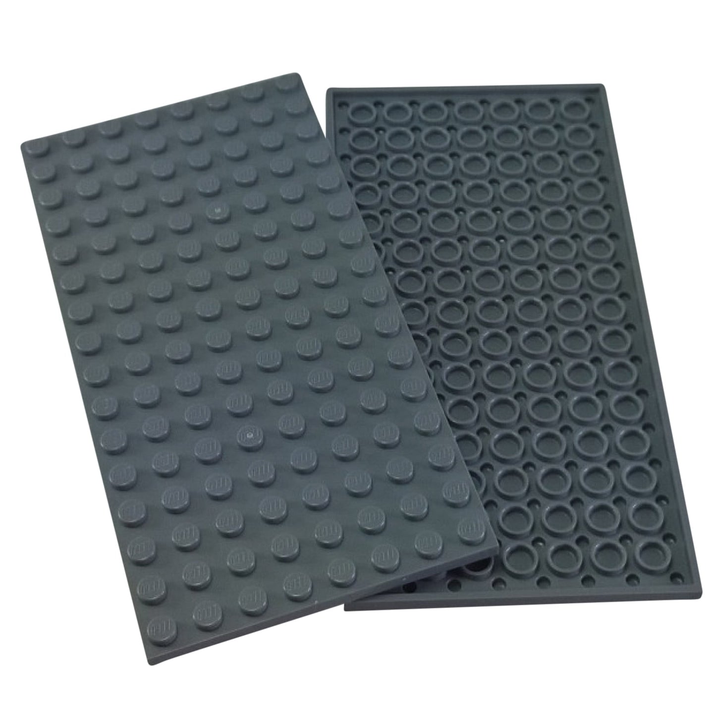 LEGO® levy 8 x 16 suuri pohjaosa, leveä litteä elementti perustuksiin ja suuriin rakennelmiin, tumma siniharmaa väri
