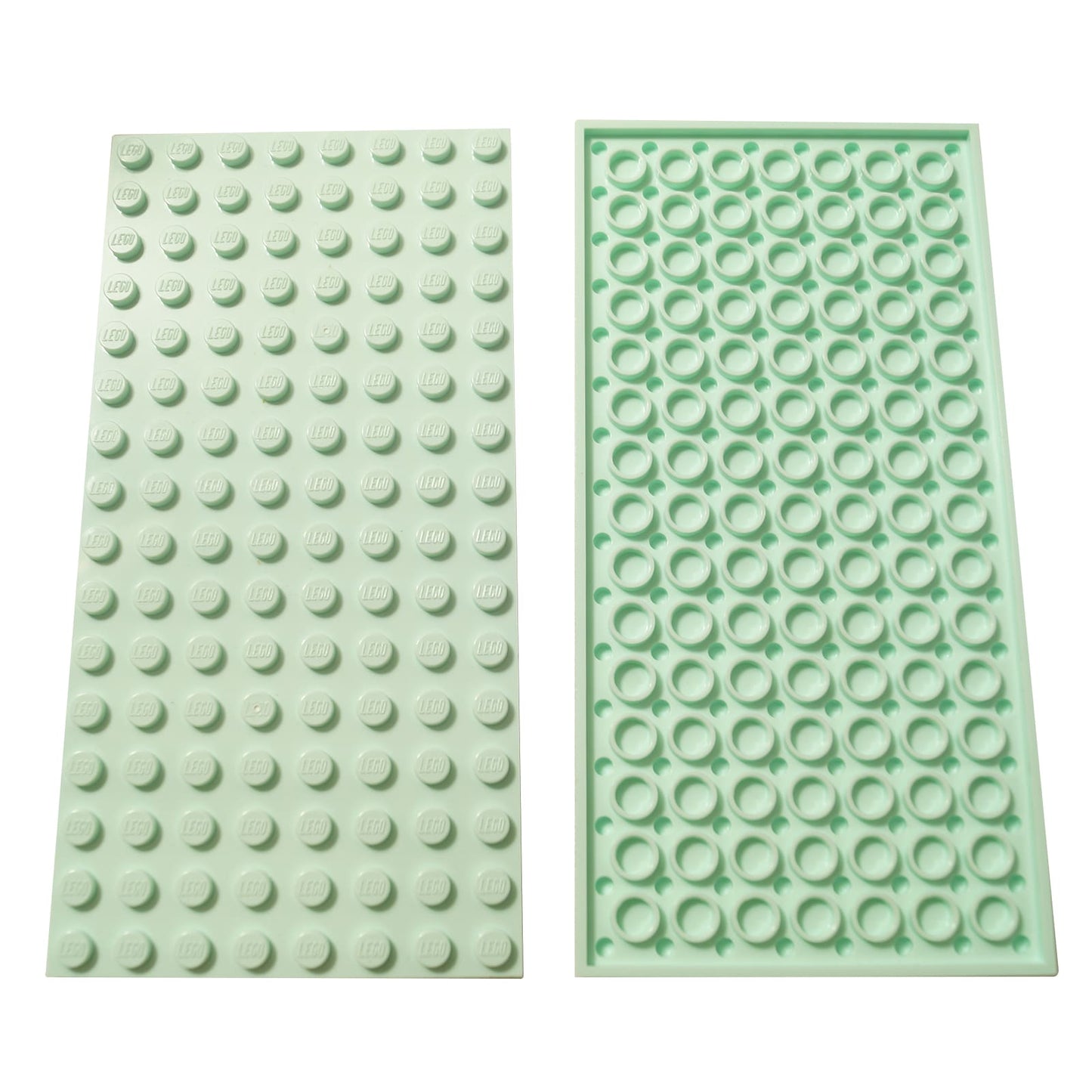 LEGO® levy 8 x 16 suuri pohjaosa, leveä litteä elementti perustuksiin ja suuriin rakennelmiin, vaalean aqua väri
