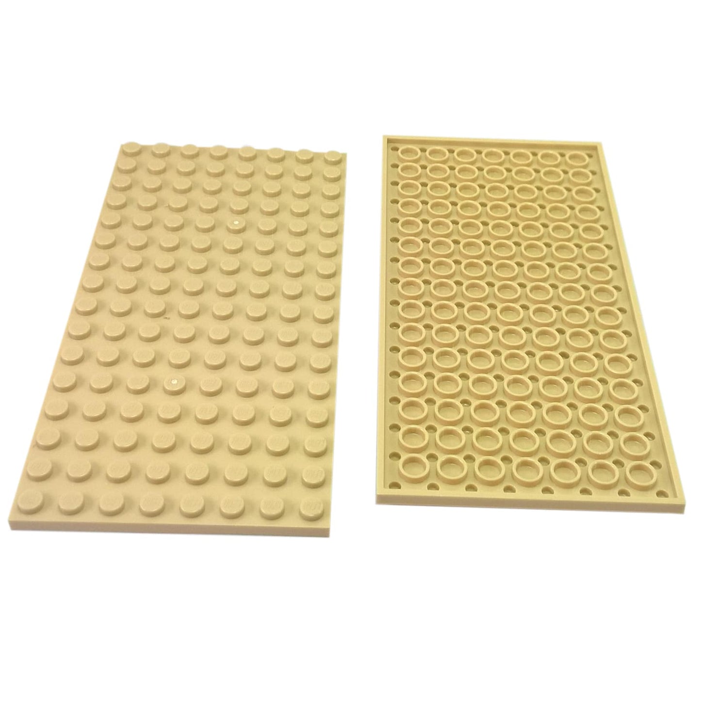 LEGO® levy 8 x 16 suuri pohjaosa, leveä litteä elementti perustuksiin ja suuriin rakennelmiin, beige väri
