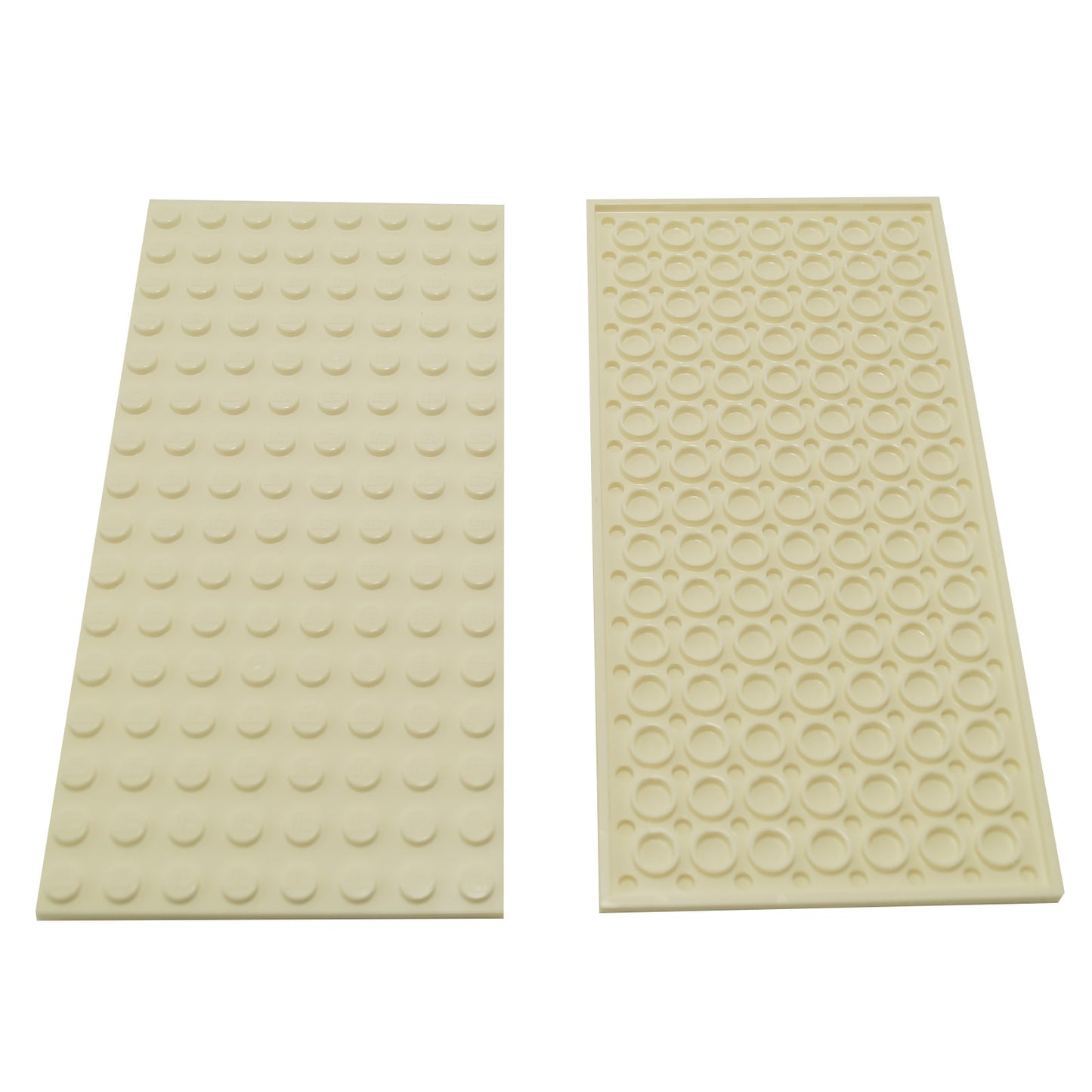 LEGO® levy 8 x 16 suuri pohjaosa, leveä litteä elementti perustuksiin ja suuriin rakennelmiin, valkoinen väri
