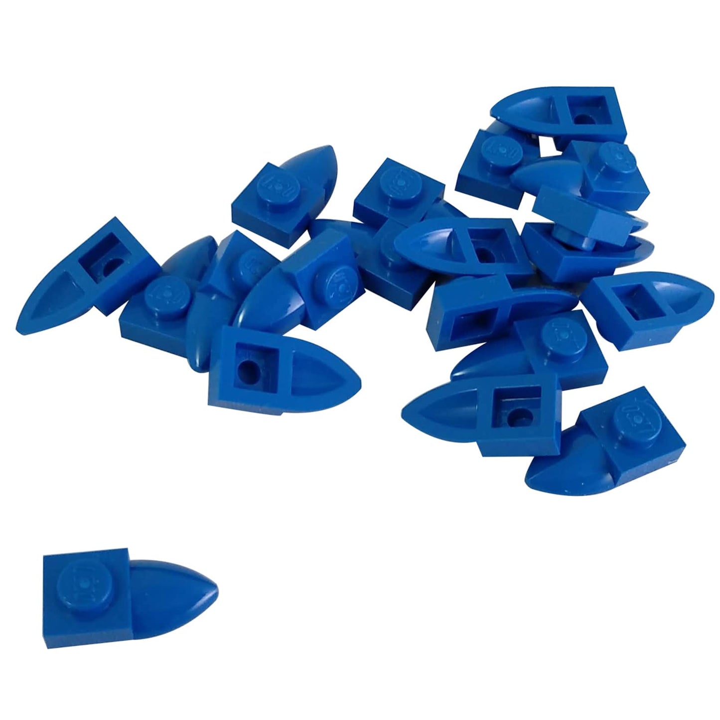 LEGO® piastretta modificata 1 x 1 con dente orizzontale, piccolo dettaglio sporgente per clip, creature o costruzioni meccaniche, colore blu
