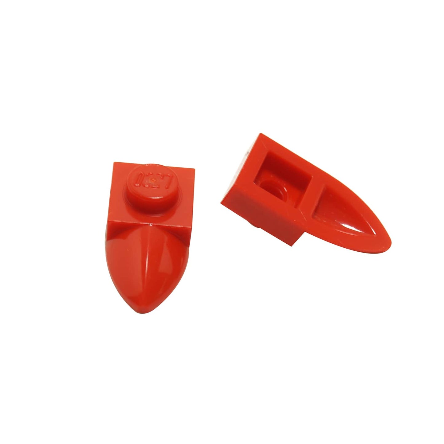LEGO® piastretta modificata 1 x 1 con dente orizzontale, piccolo dettaglio sporgente per clip, creature o costruzioni meccaniche, colore rosso
