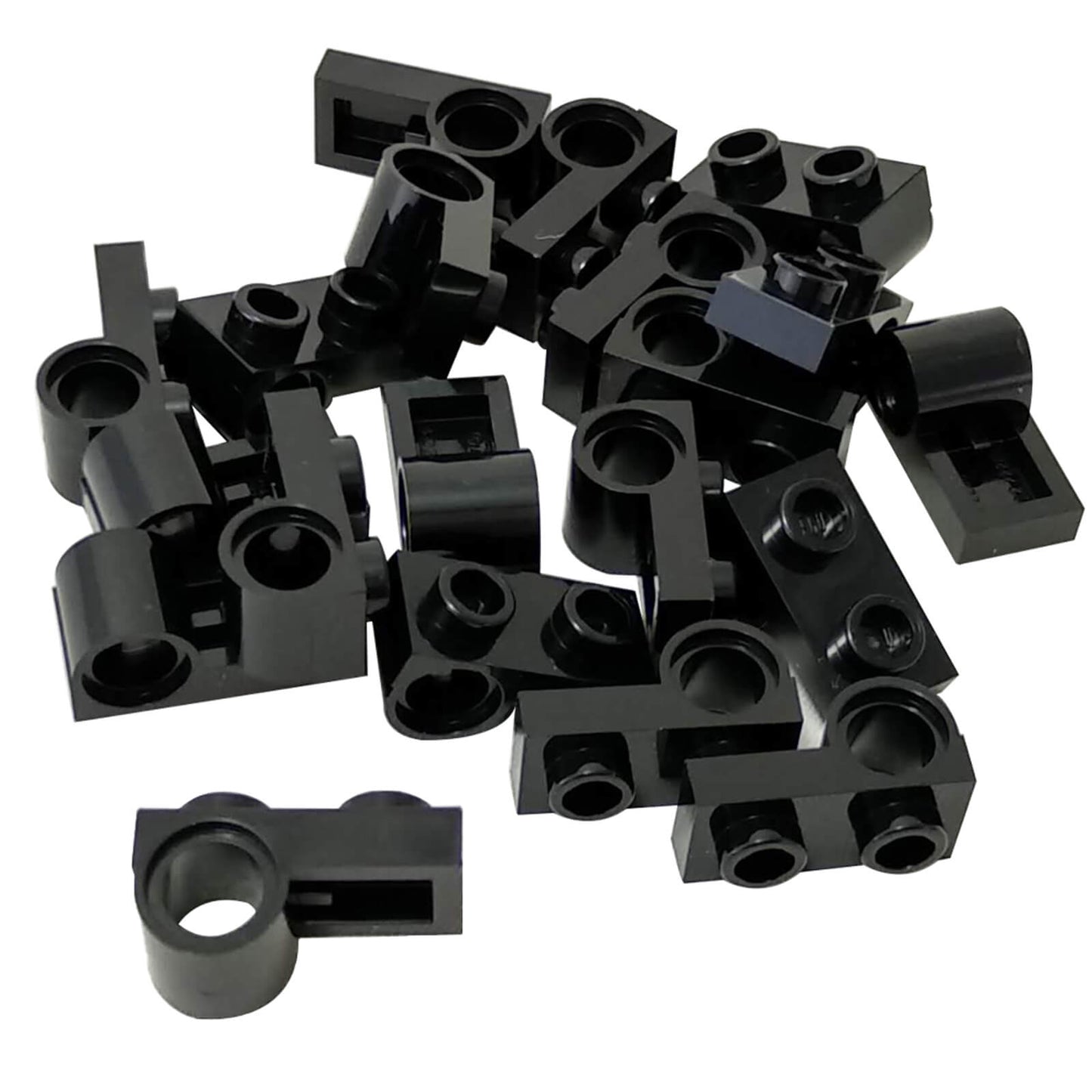 LEGO plate modified 1x2 with pin hole 18677 connection element,black