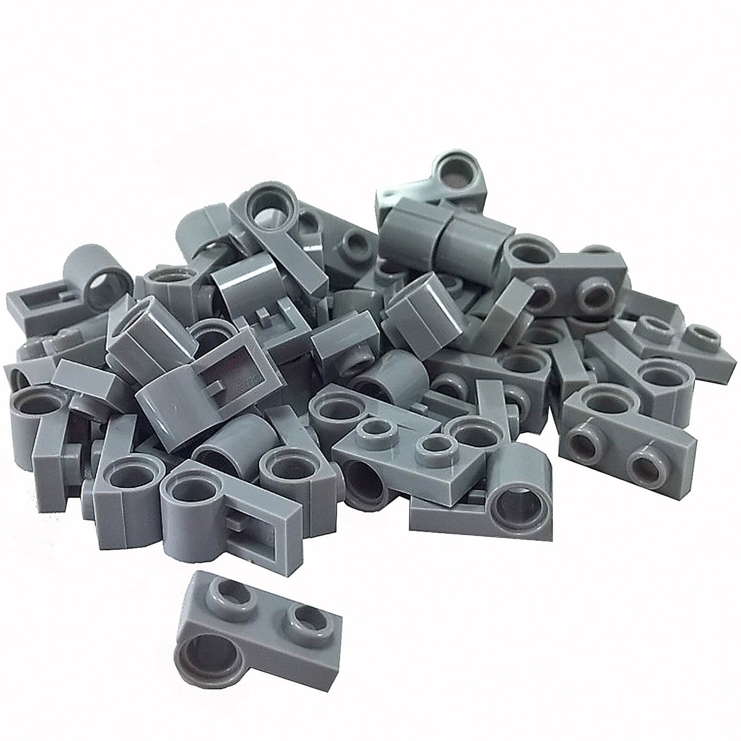 LEGO plate modified 1x2 with pin hole 18677 connection element, light bluish gray