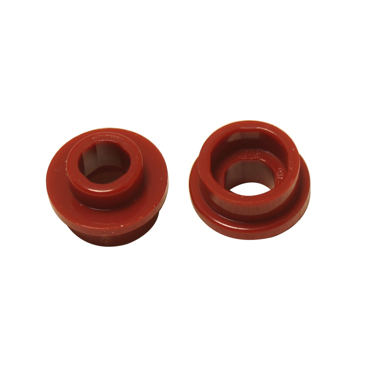 LEGO® round plate 1 x 1 with open stud, allows bar or clip connections for detailing and SNOT builds, dark red color
