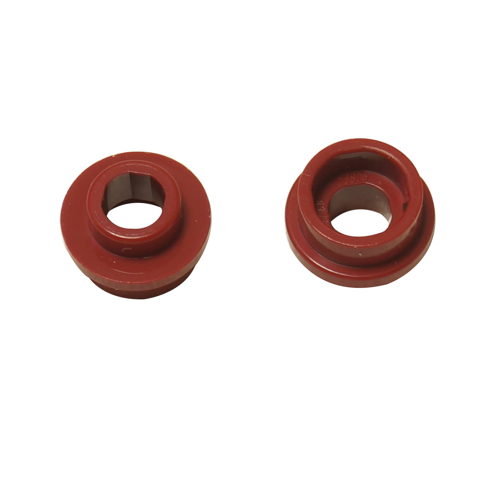 LEGO® round plate 1 x 1 with open stud, allows bar or clip connections for detailing and SNOT builds, dark red color
