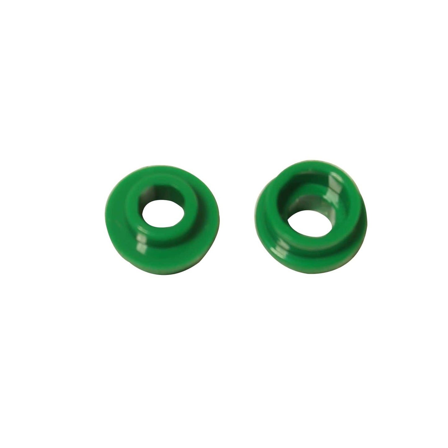 LEGO® round plate 1 x 1 with open stud, allows bar or clip connections for detailing and SNOT builds, green color
