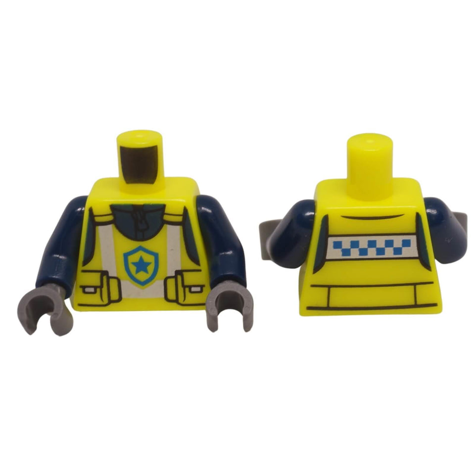 LEGO police safety vest torso with star badge and utility pouch pattern 973pb5511c01
