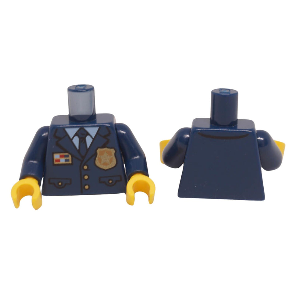 LEGO police uniform torso with star badge tie and pocket pattern 973pb3772c01
