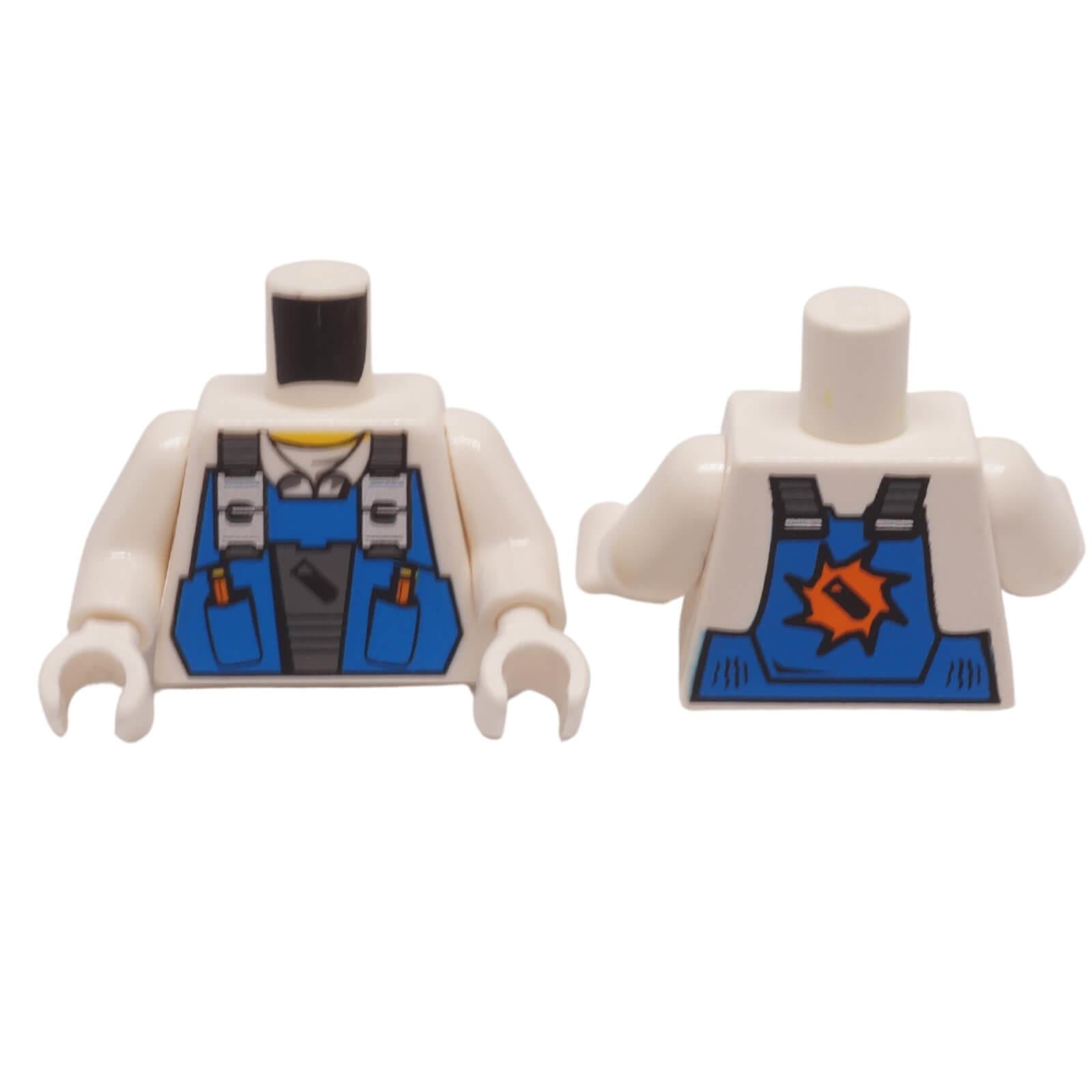 LEGO Power Miners torso blue vest printed minifigure body 973pb0535c01