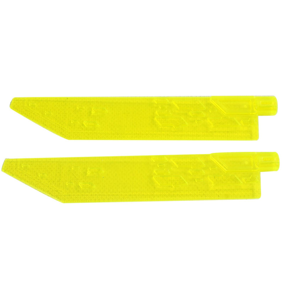 LEGO® hélice de una pala 14L con agujero de eje, hoja larga y curvada estilo espada para vehículos o construcciones de armas, color verde neón translúcido
