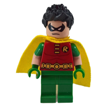 LEGO Robin minifigure sh0200 red and green suit yellow cape