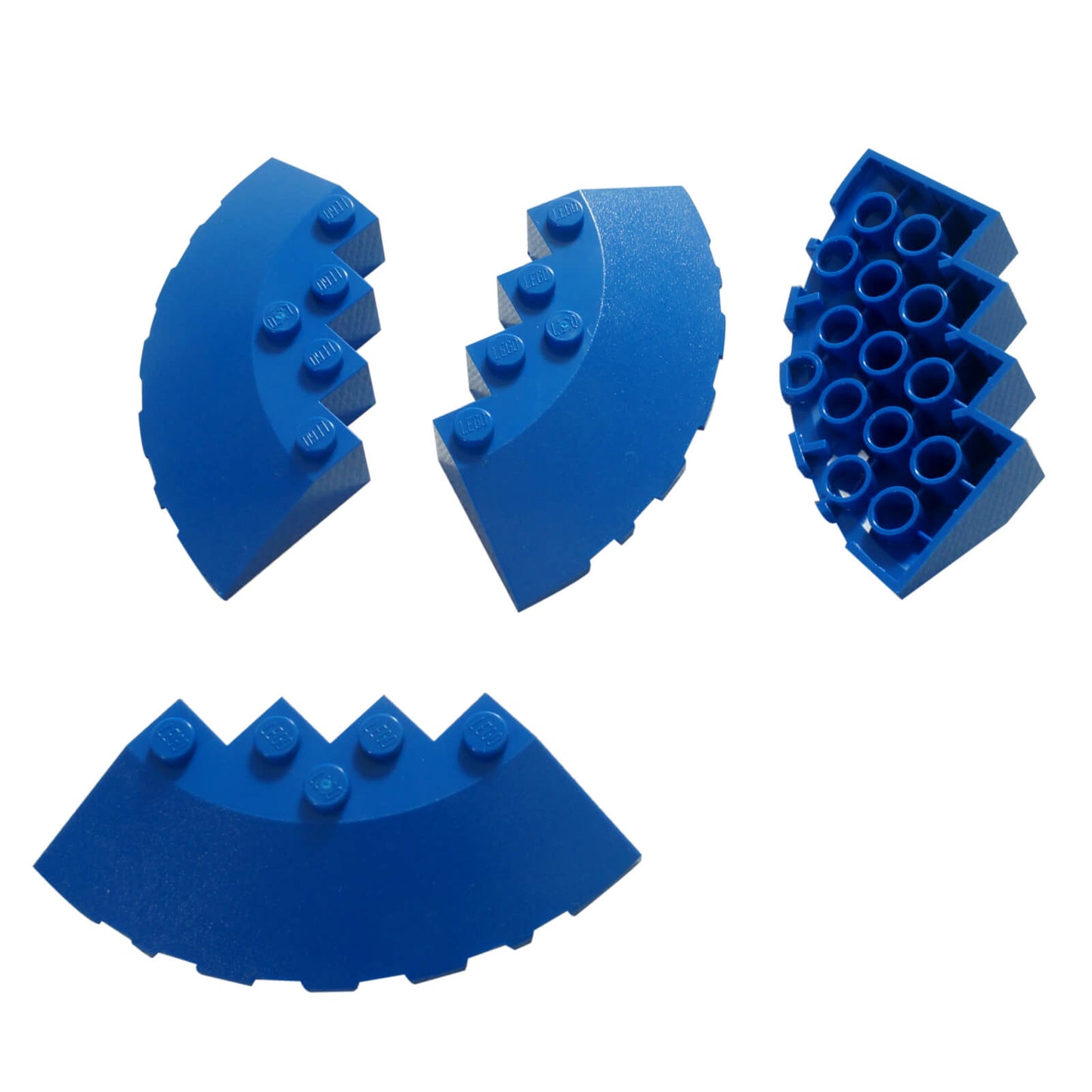 LEGO® Round Corner Brick 6 x 6 with Slope 33 Edge, Facet Cutout (95188) Blue