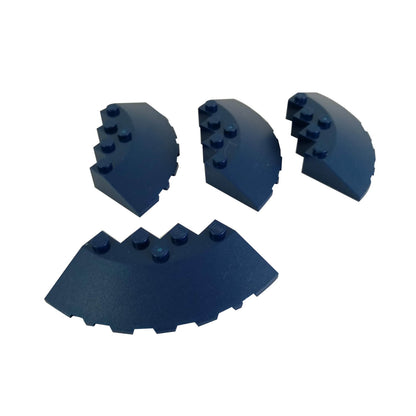 LEGO® Round Corner Brick 6 x 6 with Slope 33 Edge, Facet Cutout (95188) Dark Blue