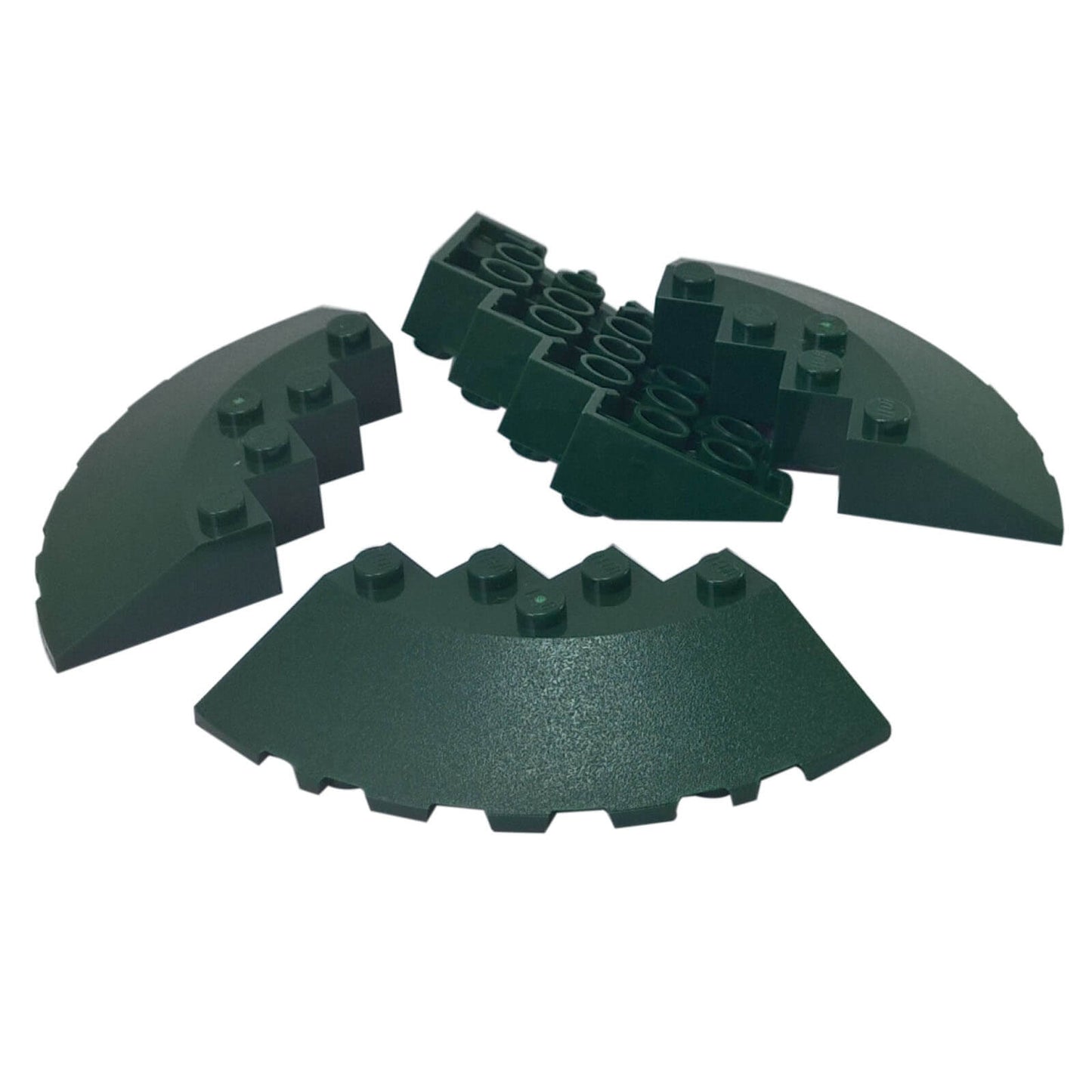 LEGO® Round Corner Brick 6 x 6 with Slope 33 Edge, Facet Cutout (95188) Dark Green
