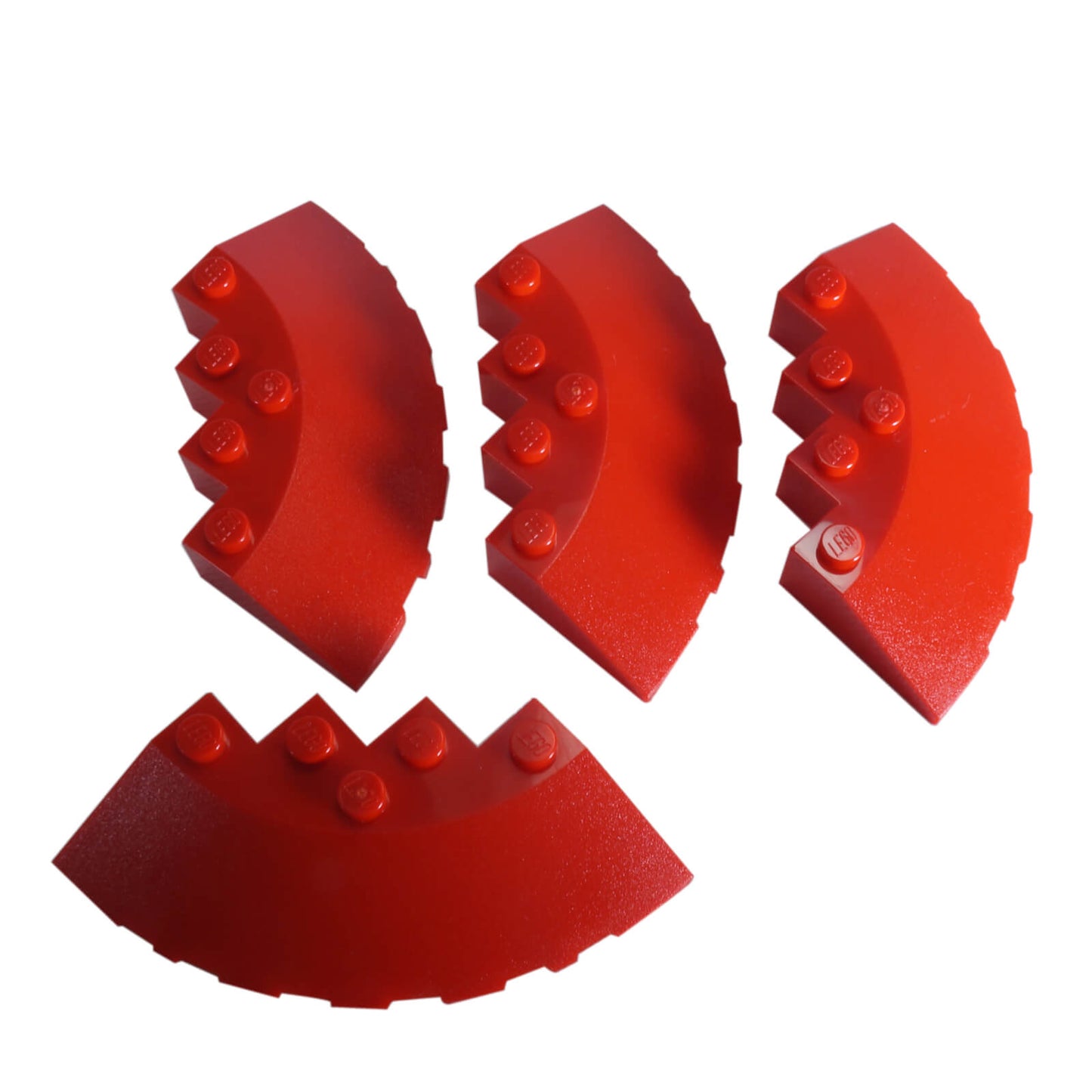 LEGO® Round Corner Brick 6 x 6 with Slope 33 Edge, Facet Cutout (95188) Red