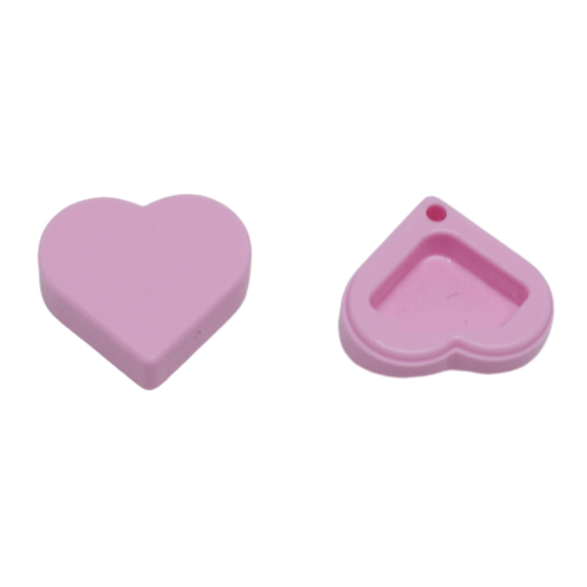 LEGO round tile 1x1 heart part 39739 decorative tile piece, bright pink
