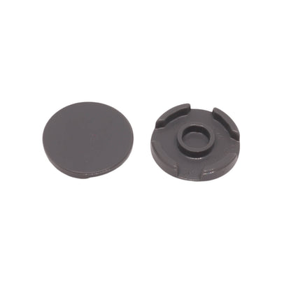 LEGO round tile 2x2 with stud holder underside part 14769, dark bluish gray