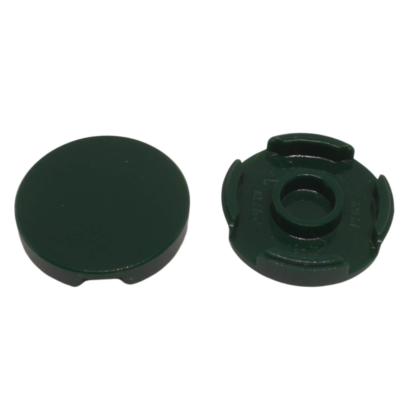 LEGO round tile 2x2 with stud holder underside part 14769, dark green