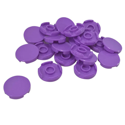 LEGO round tile 2x2 with stud holder underside part 14769, medium lavender