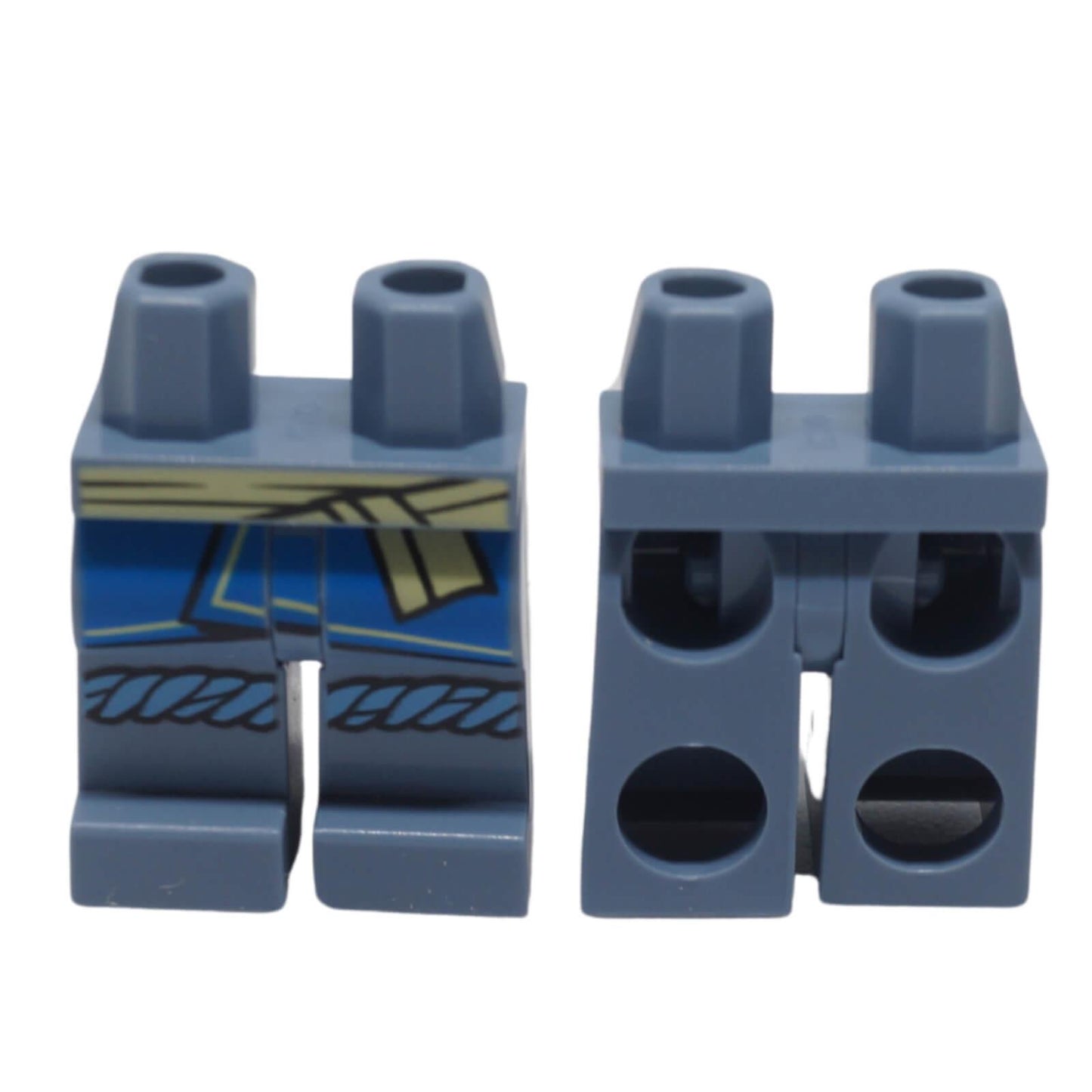 LEGO® sand blue minifigure hips and legs 970c00pb1307 with sash robe and knee wrapping pattern
