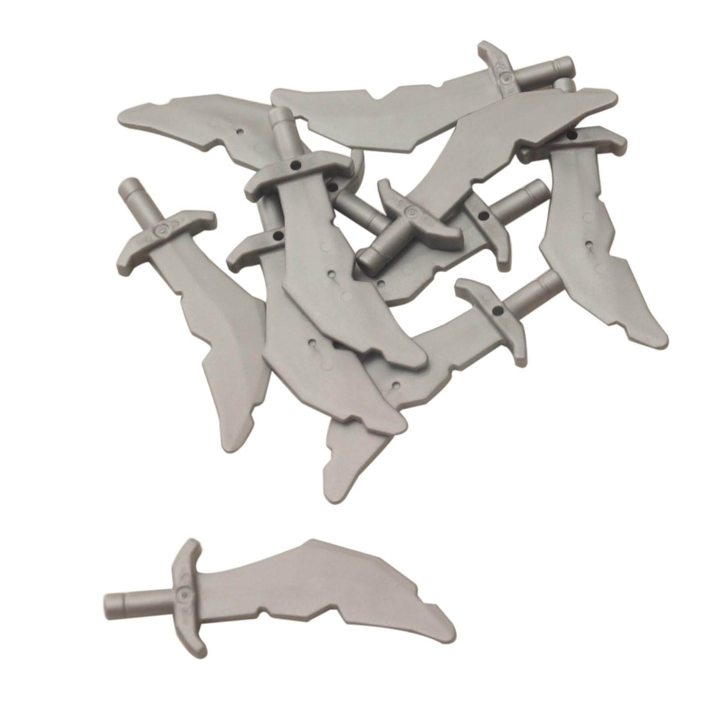 LEGO® Scimitar with Nicks Minifigure Weapon Part 60752 flat silver