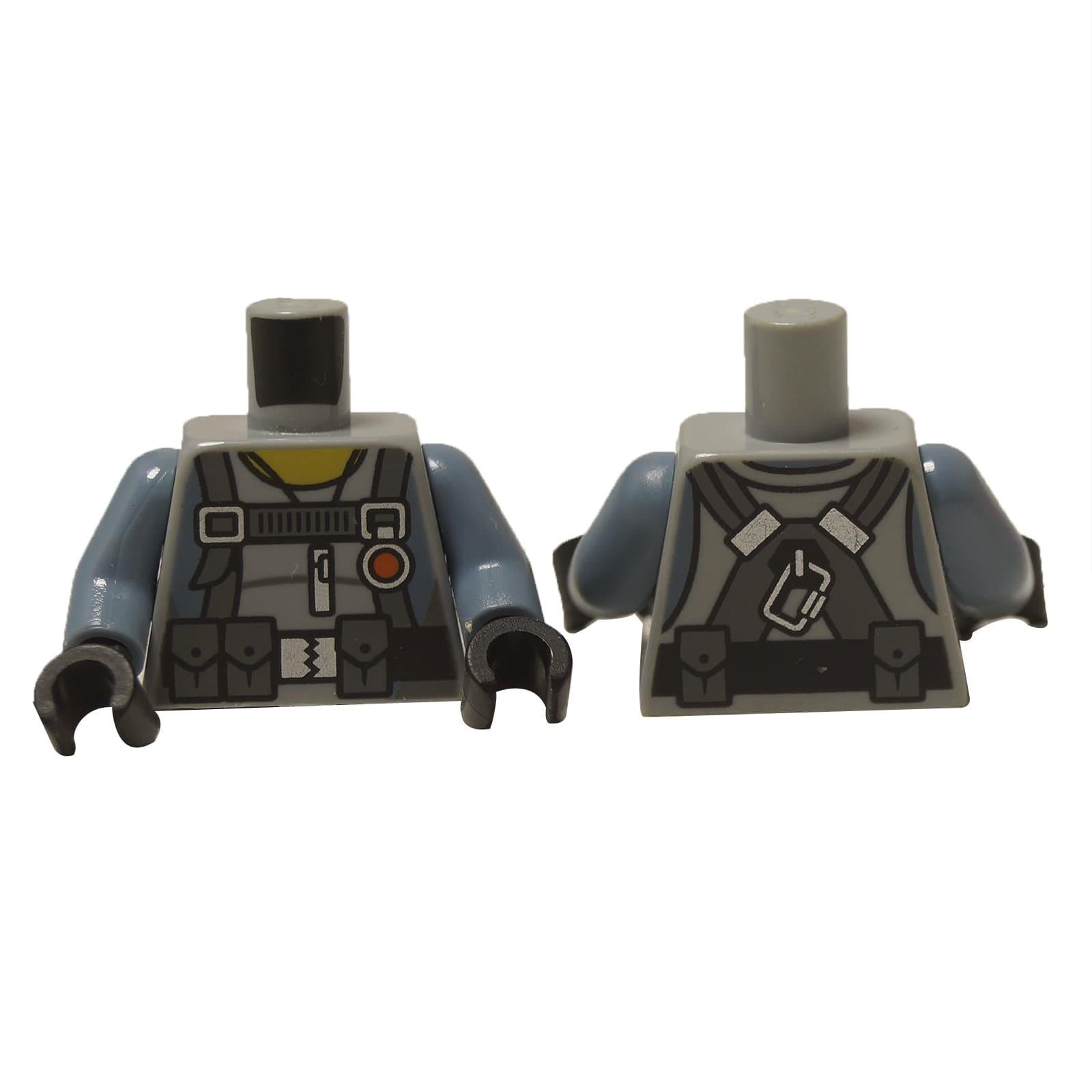 LEGO® Scuba Suit Torso (973pb2824c01), showing the front and back of the tactical vest with printed pouches and details.