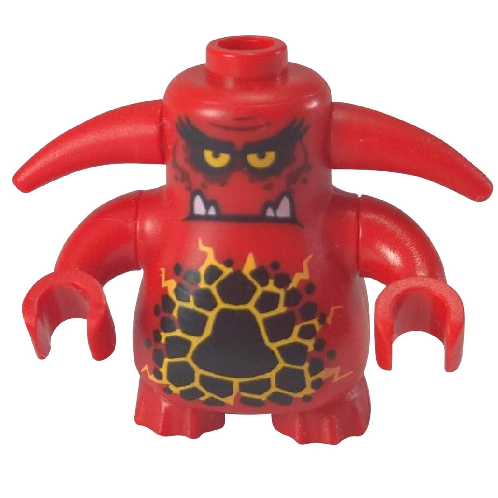 LEGO Nexo Knights Scurrier minifigure nex034 with red body, long ears, and 4-tooth print.