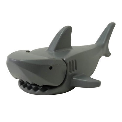 LEGO shark 2547c01 dark bluish gray complete assembly pointed nose debossed eyes sea animal figure