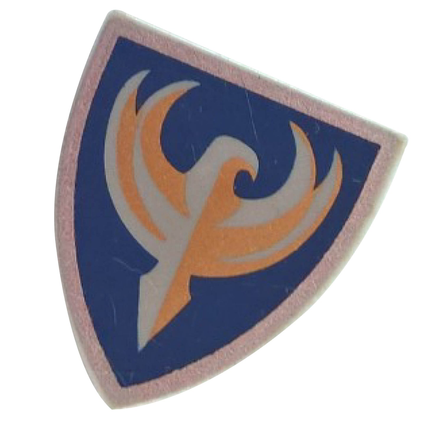 LEGO® Knights' Kingdom II triangular shield featuring the gold hawk insignia of Jayko on a dark blue background, part 3846pb017.