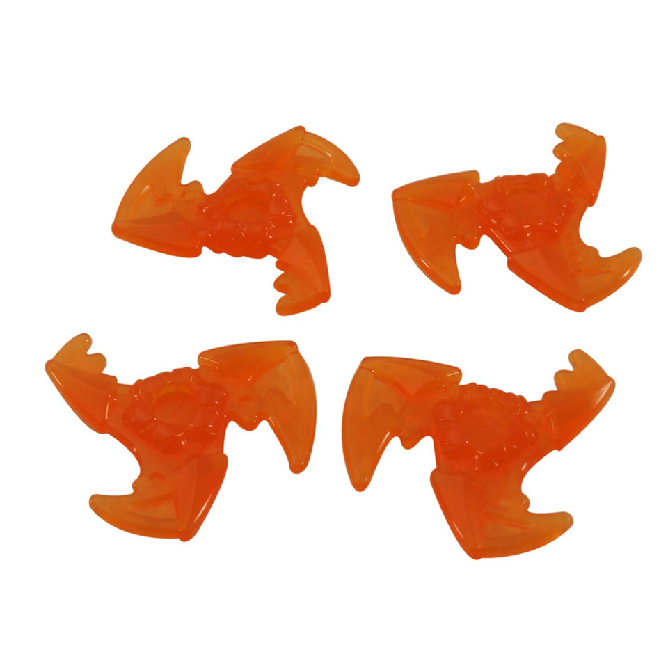 LEGO® shuriken throwing star 73766a with trailing energy effect in trans orange