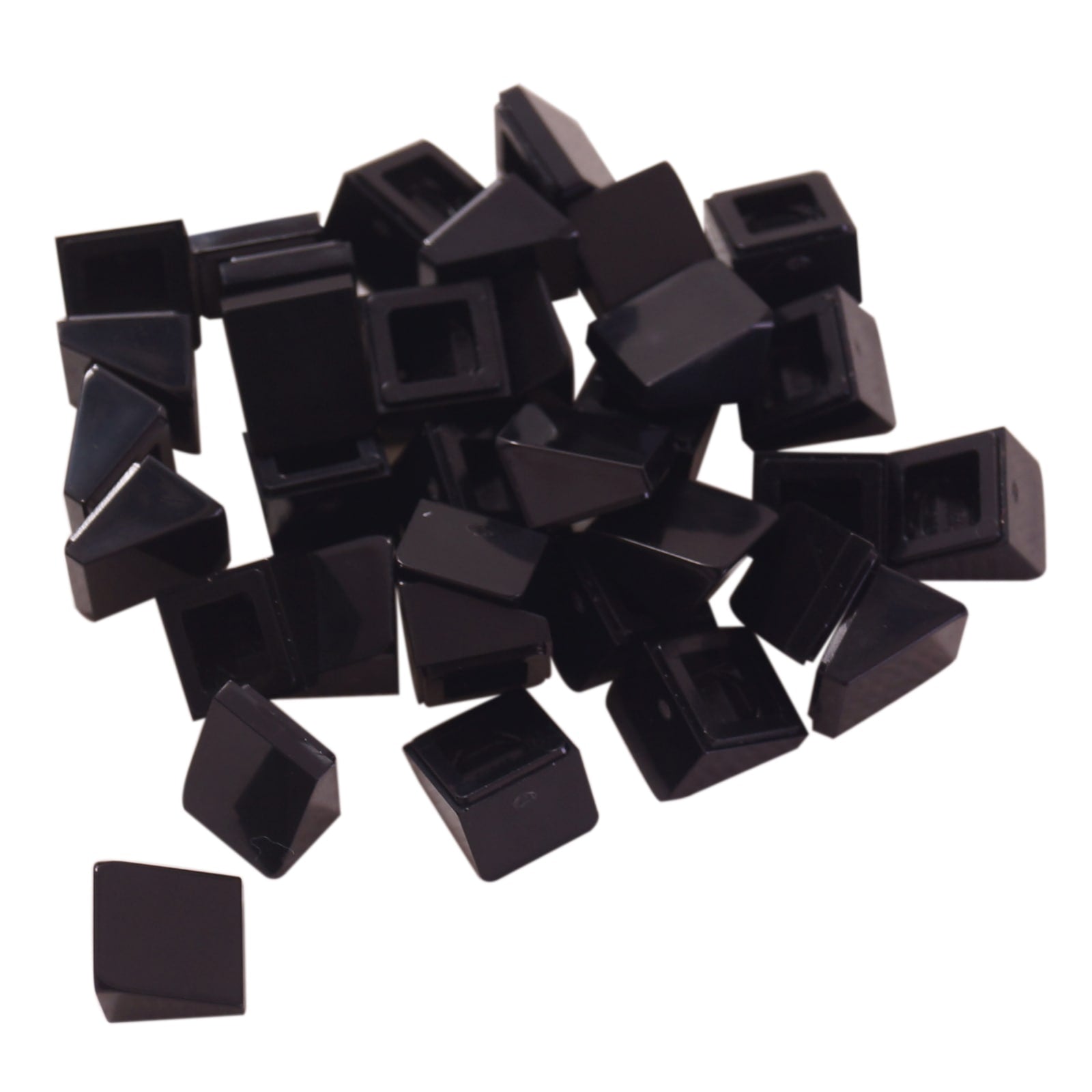 LEGO® slope 30 degree 1 x 1 x 2/3 piece, small angled surface for fine detailing and shaping, black color
