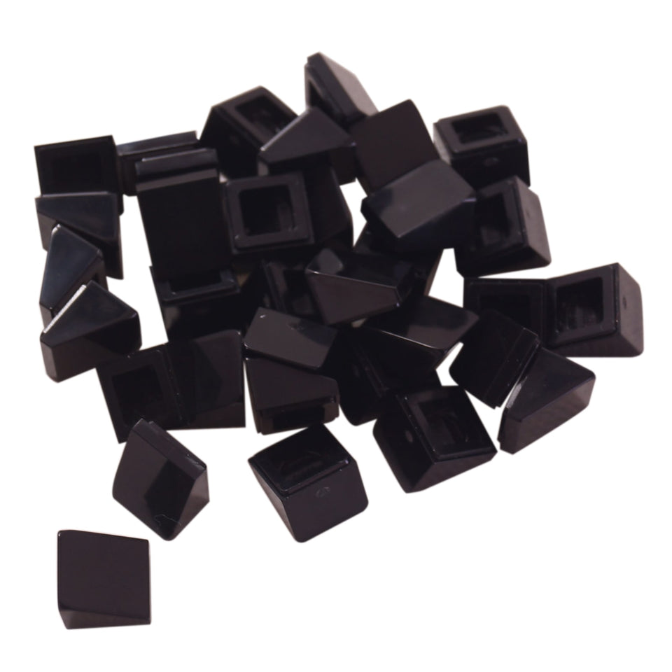 LEGO® slope 30 degree 1 x 1 x 2/3 piece, small angled surface for fine detailing and shaping, black color
