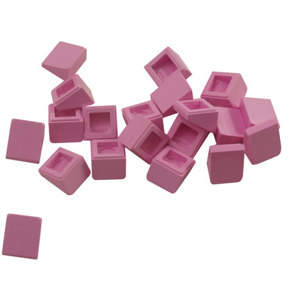 LEGO® slope 30 degree 1 x 1 x 2/3 piece, small angled surface for fine detailing and shaping, bright pink color
