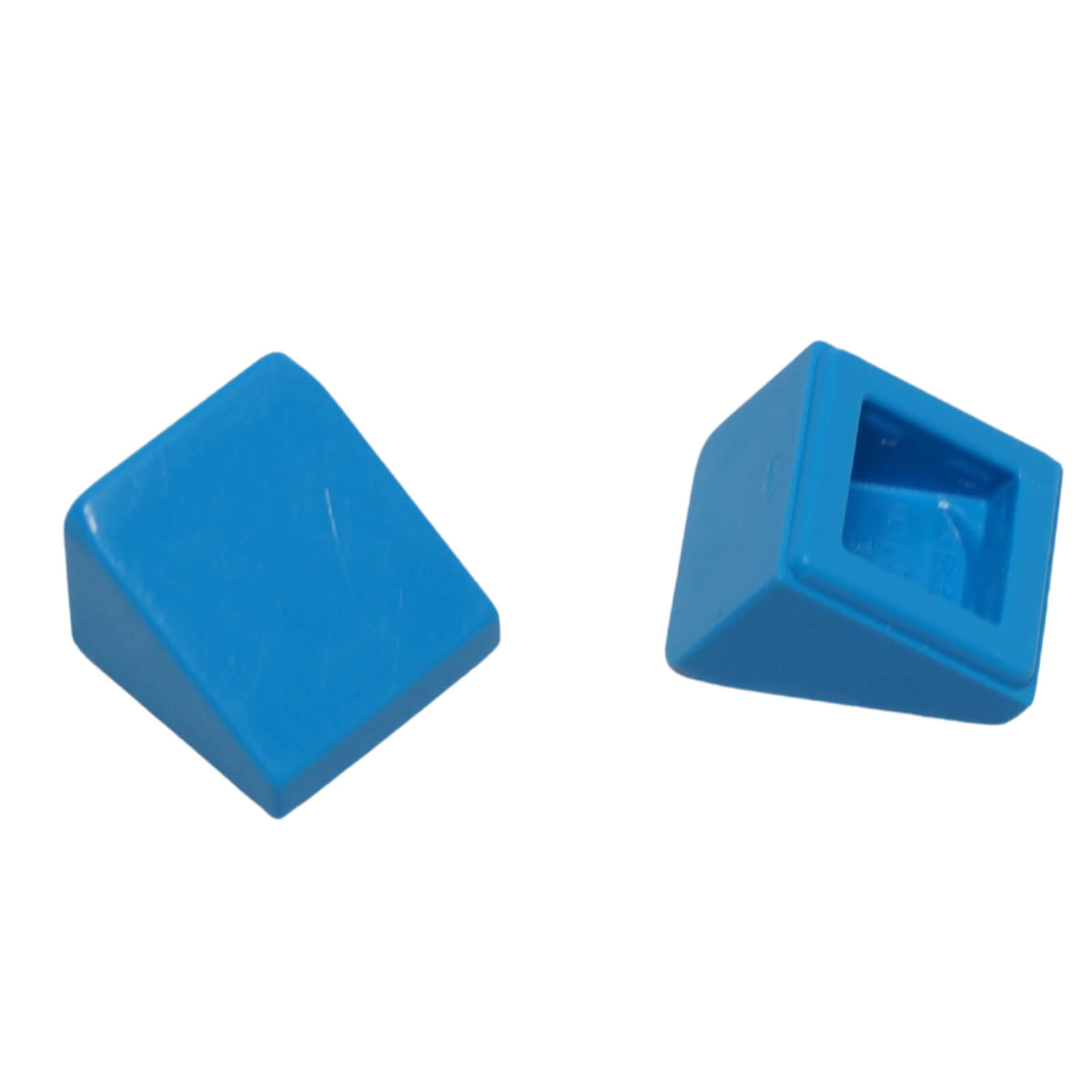 LEGO® slope 30 degree 1 x 1 x 2/3 piece, small angled surface for fine detailing and shaping, dark azure color
