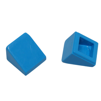 LEGO® slope 30 degree 1 x 1 x 2/3 piece, small angled surface for fine detailing and shaping, dark azure color

