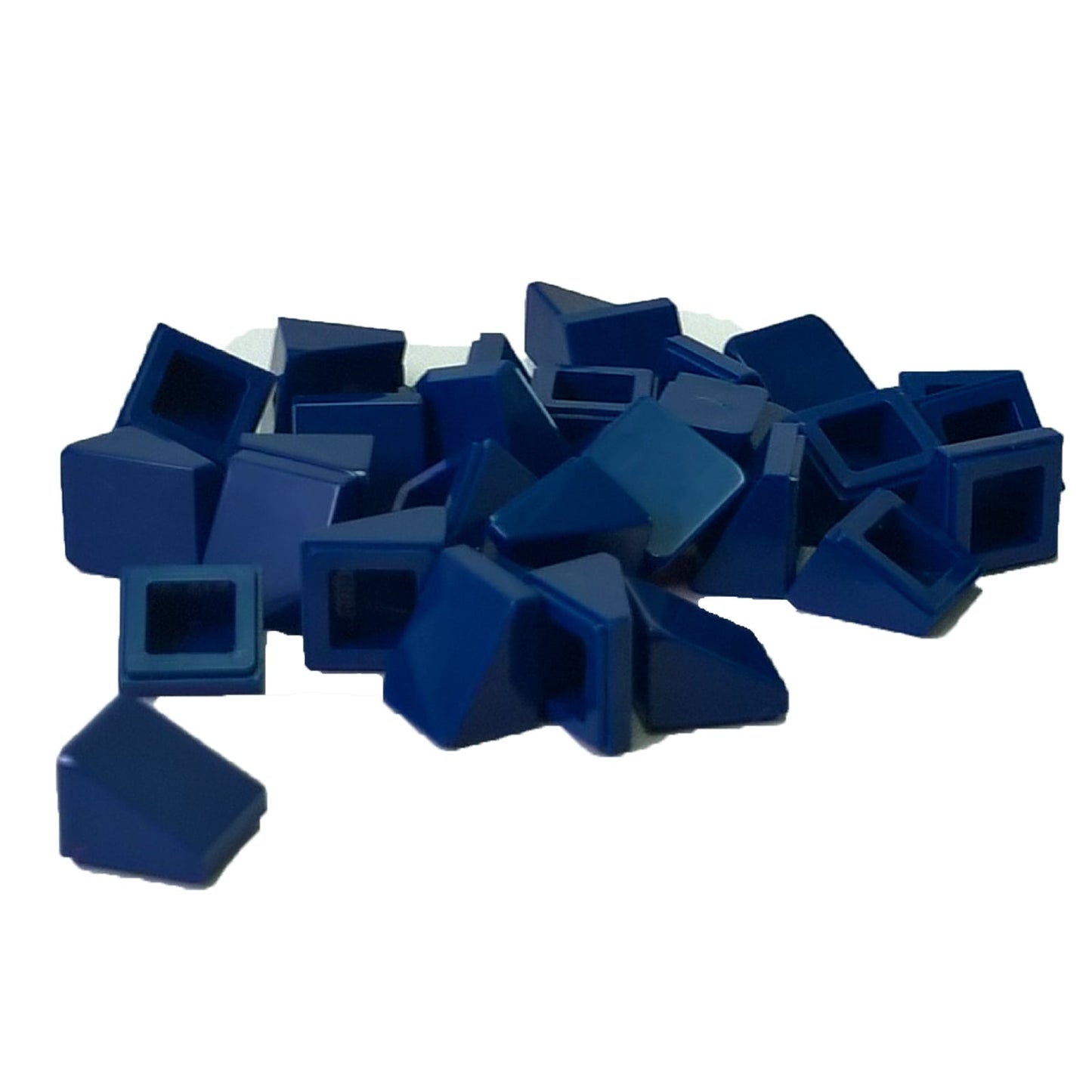 LEGO® slope 30 degree 1 x 1 x 2/3 piece, small angled surface for fine detailing and shaping, dark blue color
