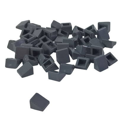 LEGO® slope 30 degree 1 x 1 x 2/3 piece, small angled surface for fine detailing and shaping, dark bluish gray color
