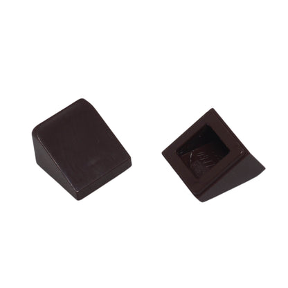 LEGO® slope 30 degree 1 x 1 x 2/3 piece, small angled surface for fine detailing and shaping, dark brown color
