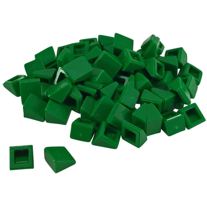 LEGO® slope 30 degree 1 x 1 x 2/3 piece, small angled surface for fine detailing and shaping, dark green color

