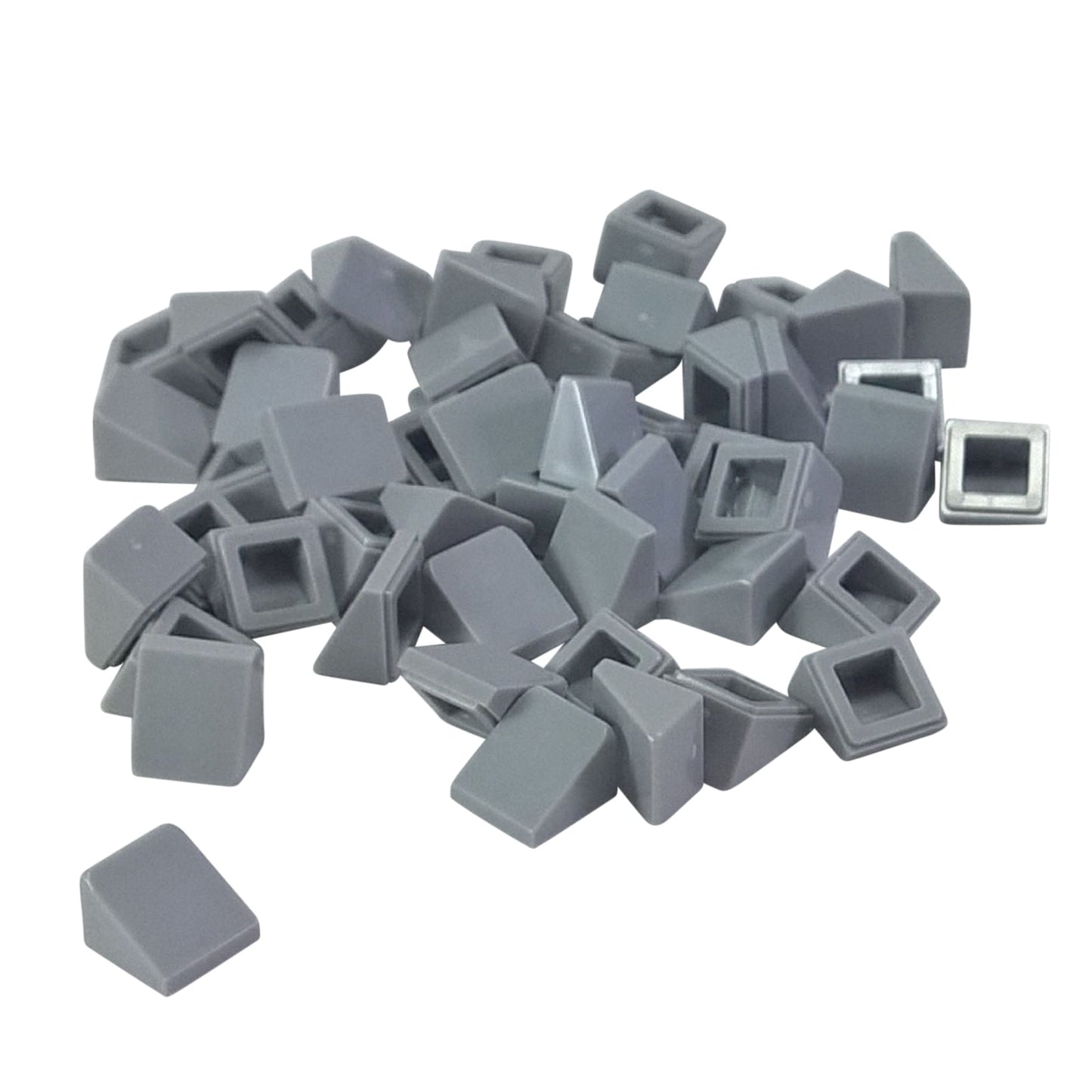 LEGO® slope 30 degree 1 x 1 x 2/3 piece, small angled surface for fine detailing and shaping, light bluish gray color
