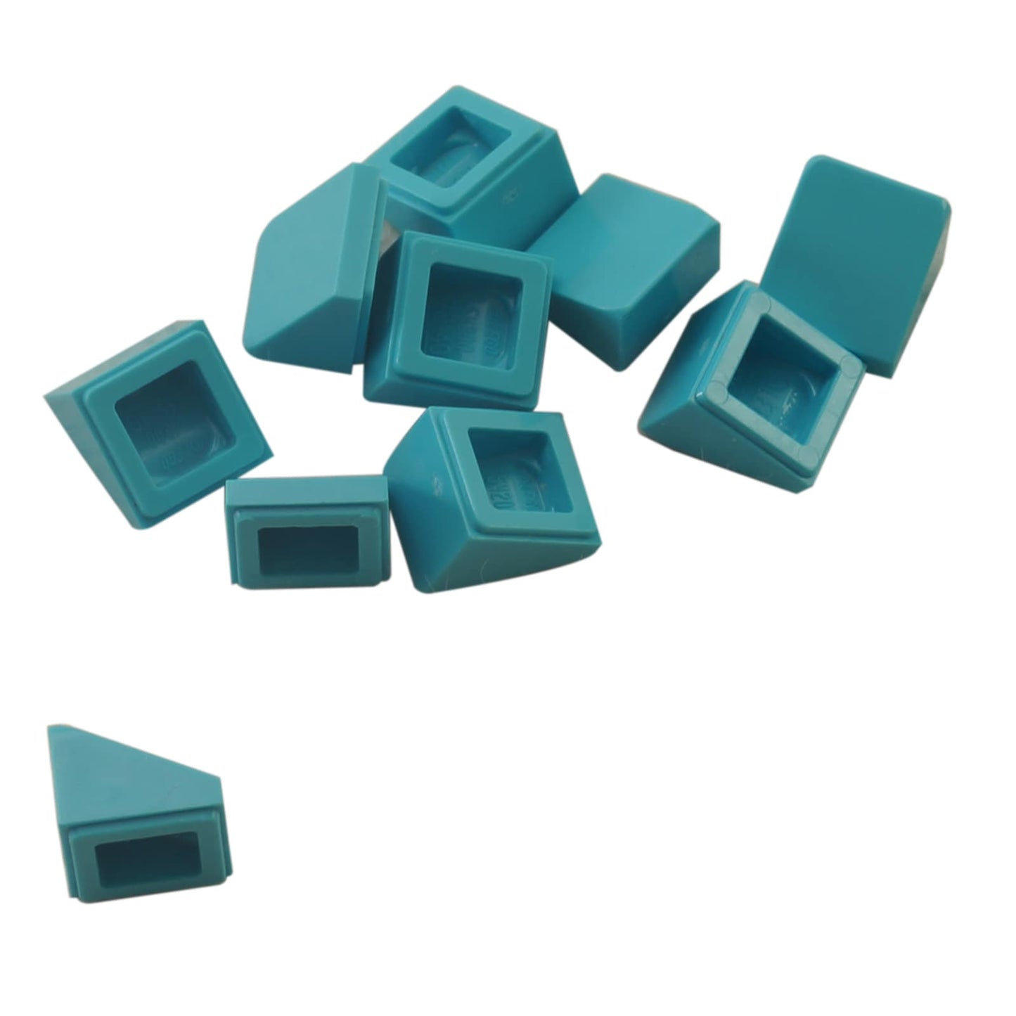LEGO® slope 30 degree 1 x 1 x 2/3 piece, small angled surface for fine detailing and shaping, medium azure color
