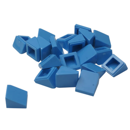 LEGO® slope 30 degree 1 x 1 x 2/3 piece, small angled surface for fine detailing and shaping, medium blue color
